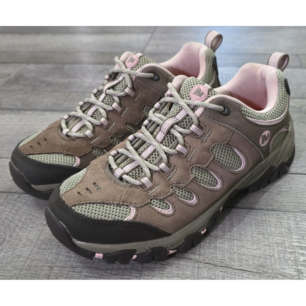Merrell Ridgepass Women's Size 8 US Trail Hiking Shoes Sneakers Tan Blush